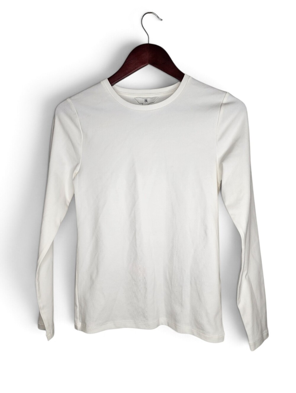 Nordstrom BP Refined Crew Neck Long Sleeve Tee in White Size S New With Tags